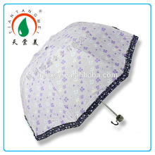 Fashion Flower Print Folding Umbrella for Girls